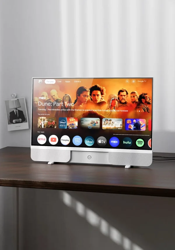 F20-270BA Portable Smart TV | 27" FHD IPS | Google TV | Built-in Battery | Leather Handle